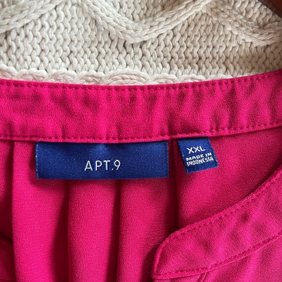 APT 9 Fuchsia Sleeveless Polyester Blouse Women’s Size XXL - Picture 14 of 16